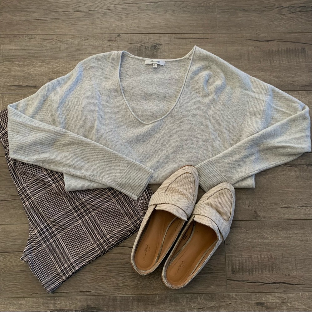 Madewell grey scoop neck sweater
